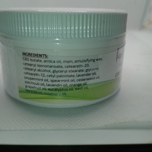 CBD+ARNICA+MSM PAIN CREAM 1000mg. High quality ingredients grown in USA, small hand made batches. Proprietary blend that combines CBD + Arnica + MSM with twelve 100% essential oils to give a (unique fresh minty scent).